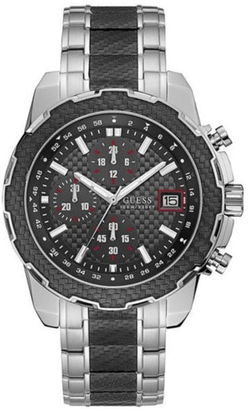 Guess Octane Chronograph Black Dial Two Tone Steel Strap Watch for Men - W1046G1 Authentic Buy Shop Now