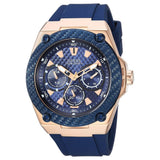 Guess Legacy Blue Dial Blue Silicone Strap Watch For Men - W1049G2 Authentic Buy Shop Now