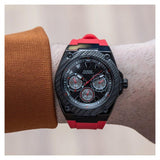 Guess Legacy Black Dial Red Silicone Strap Watch for Men - W1049G6 Authentic Buy Shop Now