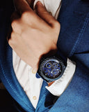 Guess Legacy Blue Dial Blue Rubber Strap Watch for Men - W1049G7 Authentic Buy Shop Now