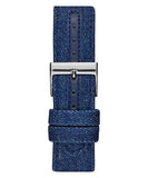 Guess Legacy Analog Blue Dial Blue Denim Strap Watch for Men - W1058G1 Authentic Buy Shop Now