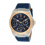 Guess Legacy Analog Blue Dial Blue Denim Strap Watch for Men - W1058G1 Authentic Buy Shop Now