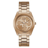 Guess G-Twist Rose Gold Dial Rose Gold Steel Strap Watch for Women - W1082L3 Authentic Buy Shop Now