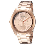 Guess G-Twist Rose Gold Dial Rose Gold Steel Strap Watch for Women - W1082L3 Authentic Buy Shop Now