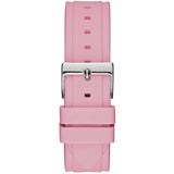 Guess Zena Quartz White Dial Pink Rubber Strap Watch For Women - W1094L4 Authentic Buy Shop Now