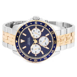Guess Odyssey Blue Dial Two Tone Steel Strap Watch For Men - W1107G3 Authentic Buy Shop Now