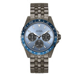 Guess Odyssey Quartz Blue Dial Gunmetal Steel Strap Watch For Men - W1107G5 Authentic Buy Shop Now