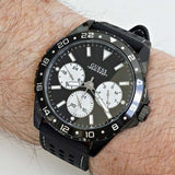 Guess Odyssey Quartz Black Dial Black Silicone Strap Watch For Men - W1108G3 Authentic Buy Shop Now