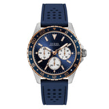 Guess Odyssey Multifunction Blue Dial Blue Rubber Strap Watch For Men - W1108G4 Authentic Buy Shop Now