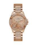 Guess Frontier Diamonds Rose Gold Dial Rose Gold Steel Strap Watch For Women - W1156L3 Authentic Buy Shop Now
