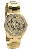 Guess G Twist Diamonds Gold Dial Gold Steel Strap Watch For Women - W1201L2 Authentic Buy Shop Now