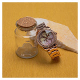 Guess G Twist Diamonds Rose Gold Dial Rose Gold Steel Strap Watch For Women - W1201L3 Authentic Buy Shop Now