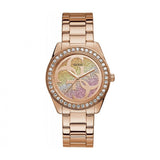 Guess G Twist Diamonds Rose Gold Dial Rose Gold Steel Strap Watch For Women - W1201L3 Authentic Buy Shop Now