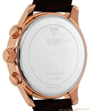 Guess Analog Chronograph Brown Dial Brown Leather Strap Watch For Men - W14052G2 Authentic Buy Shop Now