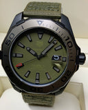 Tag Heuer Aquaracer Automatic Green Dial Khakhi Green Nylon Strap Watch for Men - WAY208E.FC8222 Authentic Buy Shop Now