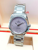Omega Seamaster Aqua Terra Quartz Purple Dial Silver Steel Strap Watch for Women - 220.10.28.60.60.001 Authentic Buy Shop Now