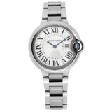 Cartier Ballen Bleu De Cartier Silver Dial Silver Steel Strap Watch for Women - W6920084 Authentic Buy Shop Now