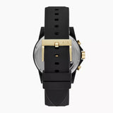 Armani Exchange Outerbanks Chronograph Black Dial Black Steel Strap Watch For Men - AX7105 Authentic Buy Shop Now