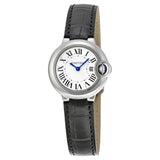 Cartier Ballon Bleu Silver Dial Black Leather Strap Watch for Women - W69018Z4 Authentic Buy Shop Now