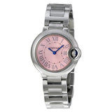 Cartier Ballon Bleu de Cartier Pink Dial Silver Steel Strap Watch for Women - W6920038 Authentic Buy Shop Now
