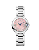 Cartier Ballon Bleu de Cartier Pink Dial Silver Steel Strap Watch for Women - W6920038 Authentic Buy Shop Now