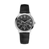 Guess Wafer Analog Black Dial Black Leather Strap Watch For Men - W70016G1 Authentic Buy Shop Now