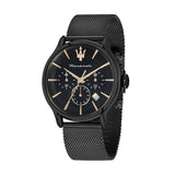 Maserati Epoca Chronograph Black Dial Black Mesh Strap Watch For Men - R8873618013 Authentic Buy Shop Now