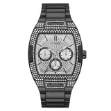 Guess Phoenix Multifunction Crystals Silver Dial Black Steel Strap Watch For Men - GW0094G3 Authentic Buy Shop Now