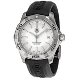 Tag Heuer Aquaracer Caliber 5 White Dial Black Rubber Strap Watch for Men - WAY2111.FT8021 Authentic Buy Shop Now