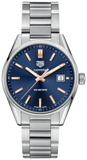 Tag Heuer Carrera Quartz Blue Dial Silver Steel Strap Watch for Women - WAR1112.BA0601 Authentic Buy Shop Now