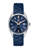 Tag Heuer Carrera Quartz Blue Dial Blue Calfskin Leather Strap Watch for Women - WAR1112.FC6391 Authentic Buy Shop Now