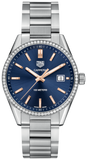 Tag Heuer Carrera Quartz Diamonds Blue Dial Silver Steel Strap Watch for Women - WAR1114.BA0601 Authentic Buy Shop Now