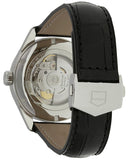 Tag Heuer Carrera Automatic Black Dial Black Leather Strap Watch for Men - WAR201A.FC6266 Authentic Buy Shop Now