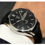 Tag Heuer Carrera Automatic Black Dial Black Leather Strap Watch for Men - WAR201A.FC6266 Authentic Buy Shop Now