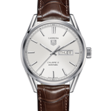 Tag Heuer Carrera Calibre 5 Automatic White Dial Brown Leather Strap Watch for Men - WAR201B.FC6291 Authentic Buy Shop Now