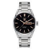 Tag Heuer Carrera Calibre 5 Automatic Black Dial Silver Steel Strap Watch for Men - WAR201C.BA0723 Authentic Buy Shop Now