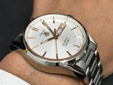 Tag Heuer Carrera Calibre 5 White Dial Silver Steel Strap Watch for Men - WAR201D.BA0723 Authentic Buy Shop Now