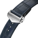 Tag Heuer Carrera Calibre 5 Automatic Blue Dial Blue Leather Strap Watch for Men - WAR201E.FC6292 Authentic Buy Shop Now