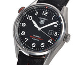Tag Heuer Carrera Calibre 5 Drive Timer Black Dial Black Leather Strap Watch for Men - WAR2A10.FC6337 Authentic Buy Shop Now