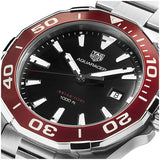 Tag Heuer Aquaracer Black Dial Silver Steel Strap Watch for Men - WAY101B.BA0746 Authentic Buy Shop Now