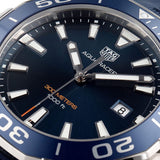 Tag Heuer Aquaracer Quartz Blue Dial Blue Rubber Strap Watch for Men - WAY101C.FC6153 Authentic Buy Shop Now