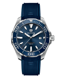 Tag Heuer Aquaracer Quartz Blue Dial Blue Rubber Strap Watch for Men - WAY101C.FC6153 Authentic Buy Shop Now