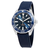 Tag Heuer Aquaracer Quartz Blue Dial Blue Rubber Strap Watch for Men - WAY101C.FC6153 Authentic Buy Shop Now