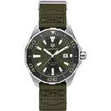 Tag Heuer Aquaracer Black Dial Khakhi Green NATO Strap Watch for Men - WAY101E.FC8222 Authentic Buy Shop Now