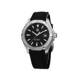 Tag Heuer Aquaracer Quartz Black Dial Black Rubber Strap Watch for Men - WAY1110.FT8021 Authentic Buy Shop Now