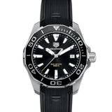 Tag Heuer Aquaracer Black Dial Black Rubber Strap Watch for Men - WAY111A.FT6151 Authentic Buy Shop Now