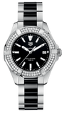 Tag Heuer Aquaracer Quartz Diamonds Black Dial Two Tone Steel Strap Watch for Men - WAY131E.BA0913 Authentic Buy Shop Now