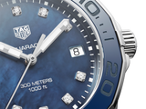 Tag Heuer Aquaracer Quartz Mother of Pearl Blue Dial Blue NATO Strap Watch for Women - WAY131L.FT6091 Authentic Buy Shop Now