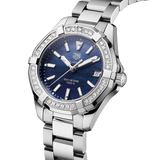 Tag Heuer Aquaracer Quartz Diamonds Blue Dial Silver Steel Strap Watch for Women - WAY131N.BA0748 Authentic Buy Shop Now