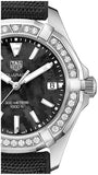 Tag Heuer Aquaracer Diamonds Mother of Pearl Black Dial Black Nylon Strap Watch for Women - WAY131P.FT6092 Authentic Buy Shop Now